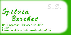 szilvia barchet business card